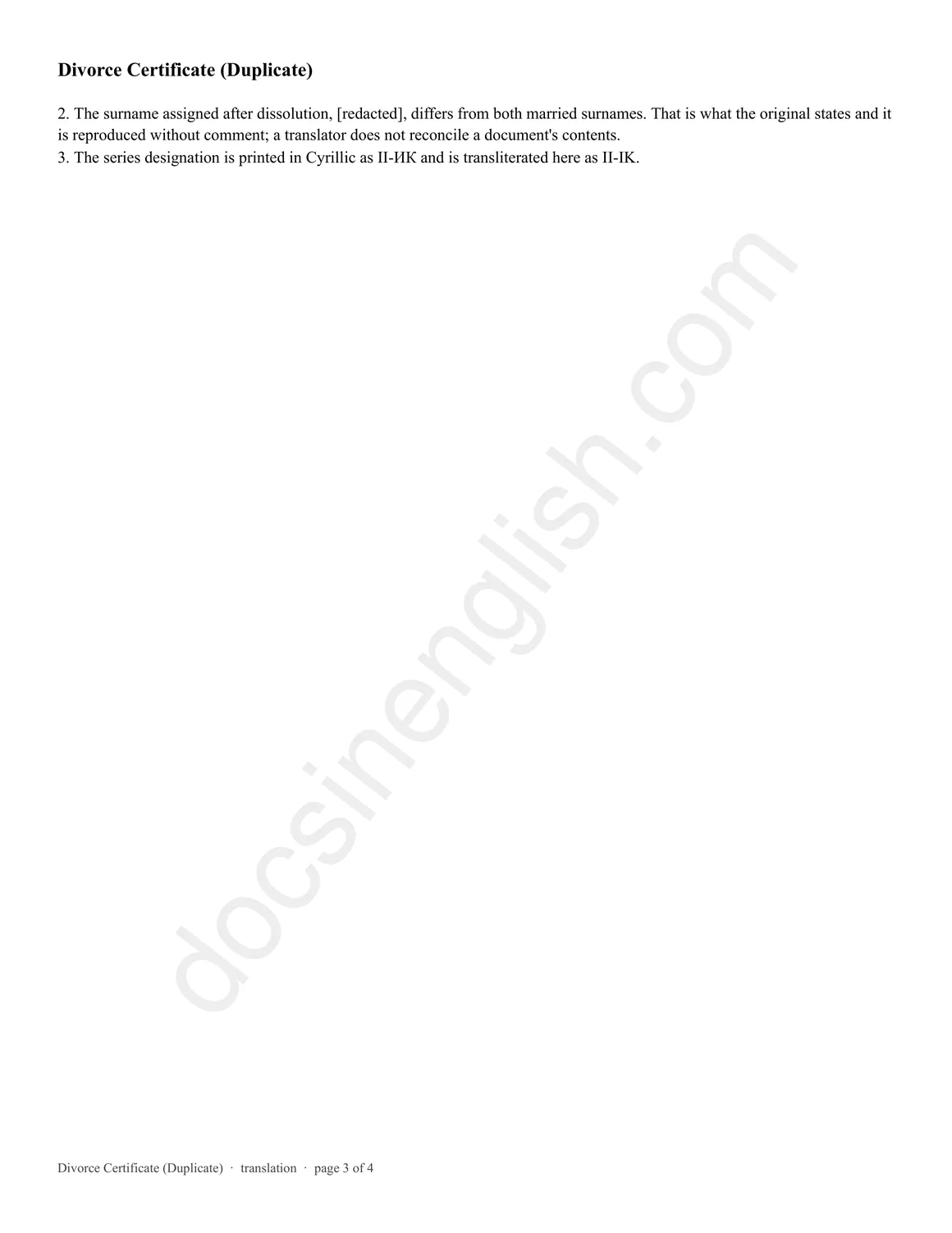 Divorce certificate (duplicate), page 3 of 4
