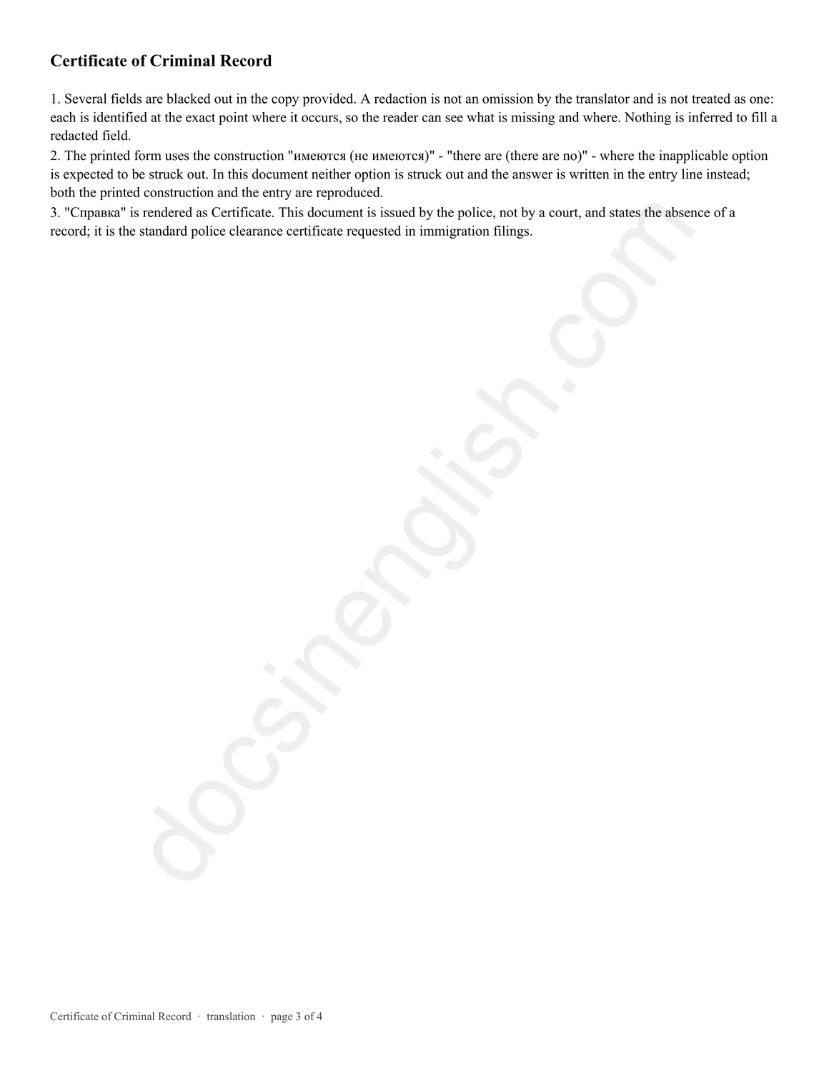 Police clearance certificate, page 3 of 4
